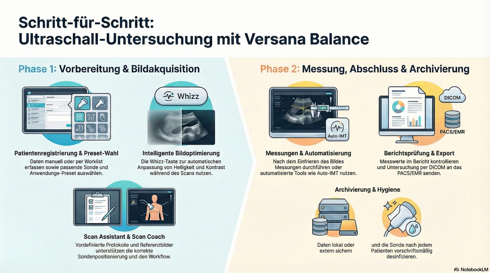 Untersuchungen am Ultraschallgeraet Versana Balance