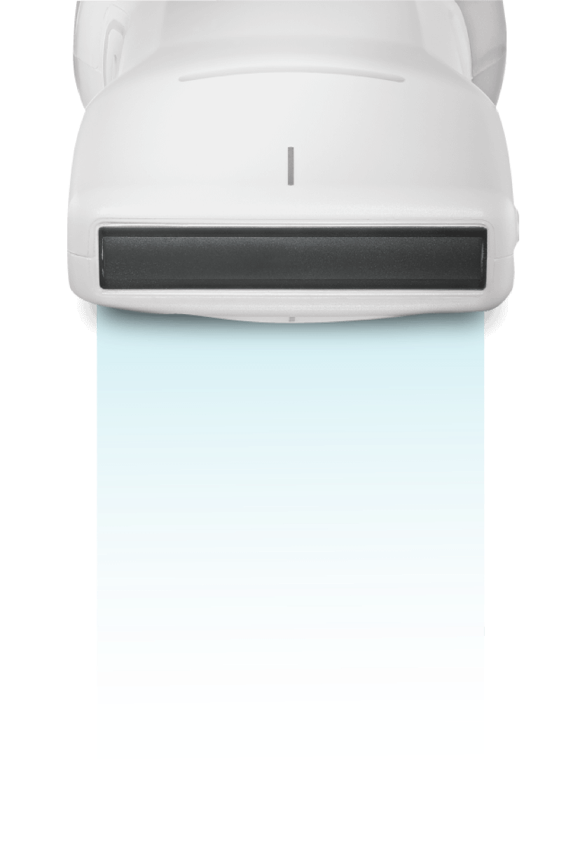 Der Vscan Air CL besitzt eine Linear- und Convexsonde, der Vscan Air SL eine Linear- und Sektorsonde.
