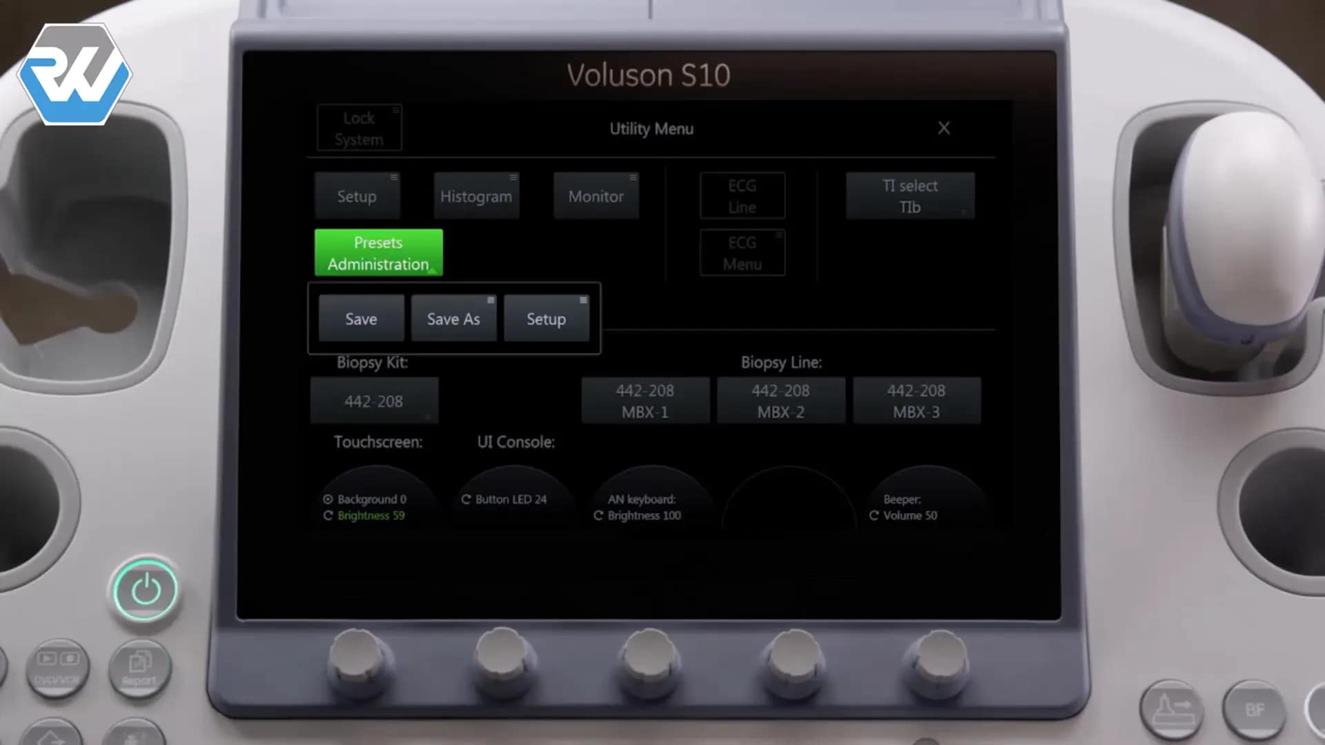Voluson S8 Touch bedienen: Anleitung in 15 Schritten 28 Wichtige Anpassungsoptionen