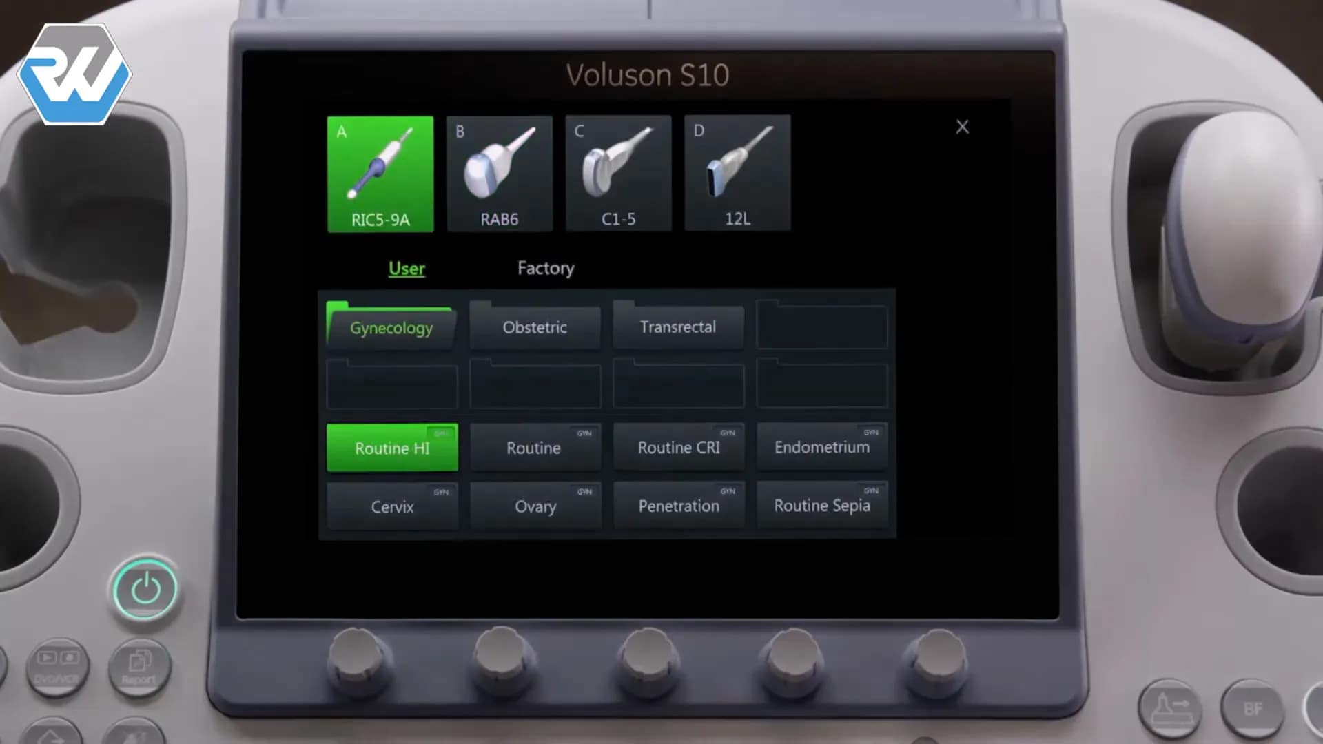 Voluson S8 Touch bedienen: Anleitung in 15 Schritten 13 Einstellungen und Presets auswählen